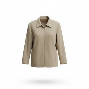 Rafaella Women's  Brown Long Sleeve Full Zip Collared Jacket Blazer Size 14